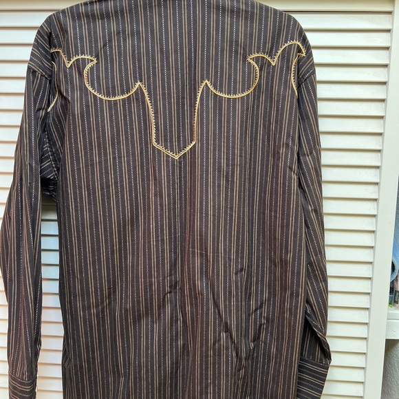 Vintage Panhandle Slim Mens Western Dress Shirt Snap buttons Size Small - Picture 8 of 13